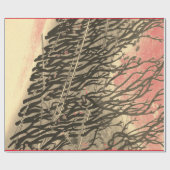 PAPIER CADEAU BRANCHES D'ART ABSTRAIT JAPONAISES AU CADEAU DE SO (Plat)