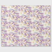 Papier Cadeau Branches de coeurs fleurs de Saint-Valentin motif  (Plat)