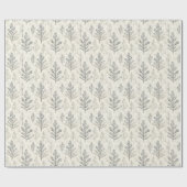 Papier Cadeau Branches de Noël Chic Cream (Plat)