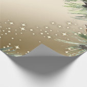 Papier Cadeau Branches de pin Cônes de pin Noël  (Coin)