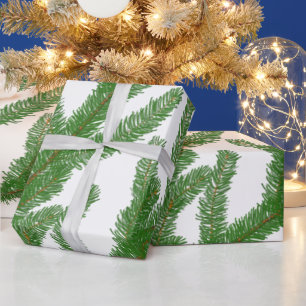 Papier Cadeau branches de sapin de Noël