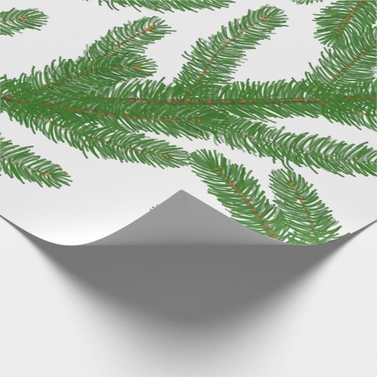 Papier Cadeau branches de sapin de Noël (Coin)