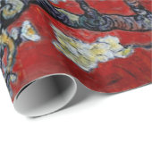 Papier Cadeau Branches de Vincent van Gogh avec la fleur (Coin rond)