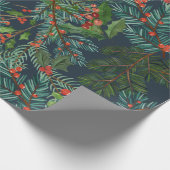 Papier Cadeau Branches d'épinette et omella motif de Noël Wrapp (Coin)