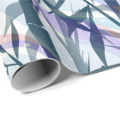 Papier Cadeau Branches en bambou. (Coin rond)