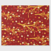 Papier Cadeau Branches et Tassels chinois (Plat)