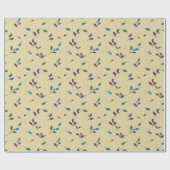 Papier Cadeau Branches/feuilles colorées (Plat)