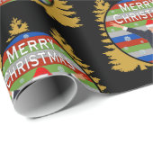 Papier Cadeau Brandon Noël Trump Snowflake Holiday (Coin rond)