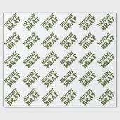 PAPIER CADEAU BRAT MILITAIRE (Plat)