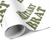 PAPIER CADEAU BRAT MILITAIRE (Coin rond)
