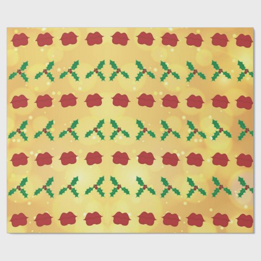 Papier Cadeau Bratz Lips & Mistletoe (Plat)