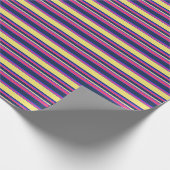 Papier Cadeau Brayures rose, jaune et bleue (Coin)