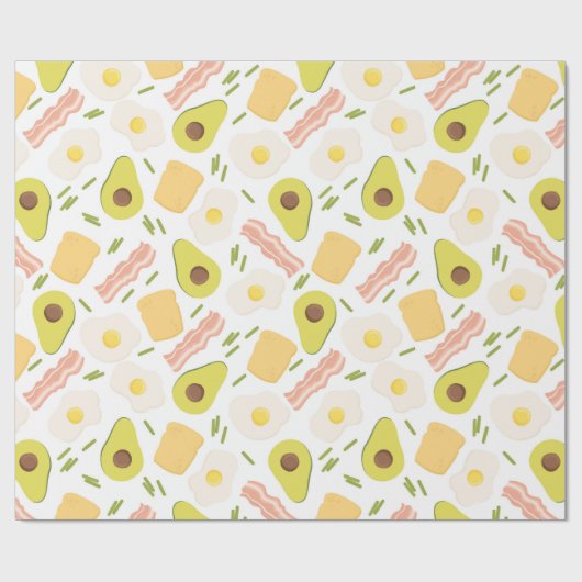 Papier Cadeau Breakfast Pattern (Plat)