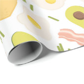 Papier Cadeau Breakfast Pattern (Coin rond)