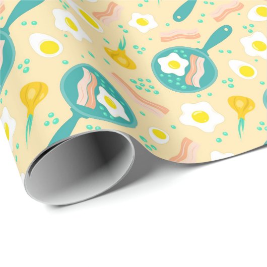 Papier Cadeau Breakfast Pattern (Coin rond)