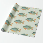 Papier Cadeau Bream Bluegill Sunfish Perch Poisson Cadeau (Déroulé)