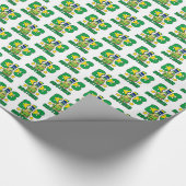 Papier Cadeau Brésil Big Brother - Oiseau avec drapeau du Brésil (Coin)