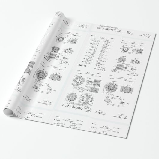 Papier Cadeau Brevet US381968 p 1-4 de moteur d'Elecro-Aimant de (Déroulé)