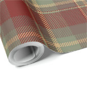 Papier Cadeau Brick rouge Tartan de Noël ID1141A (Coin rond)