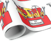 Papier Cadeau Bricoleur du numéro un (Coin rond)