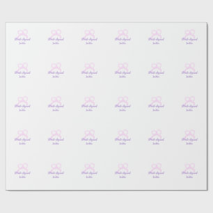 Papier Cadeau Bride escouade rose parties scintillant arc étoile