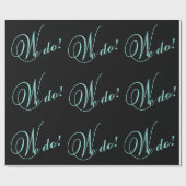 Papier Cadeau BRIDE Le Joyeux Couple Nous Fêtons (Plat)