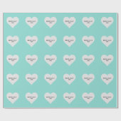 Papier Cadeau BRIDE Turquoise Blue Tiara Douche Party Personnali (Plat)