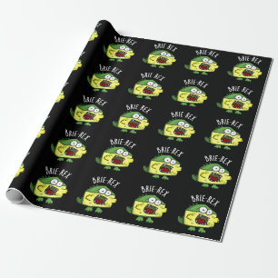 Papier Cadeau Brie-rex Fromage drôle TRex Pun Dark BG