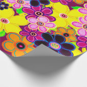 Papier Cadeau Bright Abstrait Flower Art (Coin)