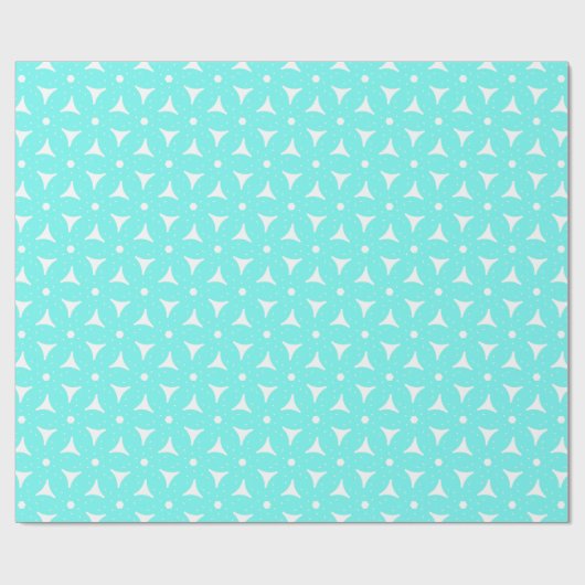 Papier Cadeau Bright Aqua Blue Design (Plat)