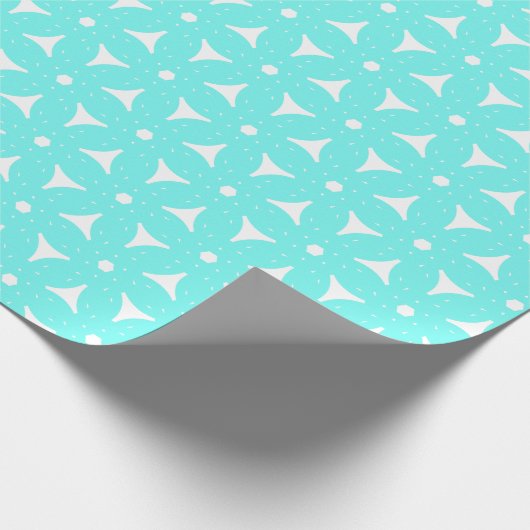 Papier Cadeau Bright Aqua Blue Design (Coin)
