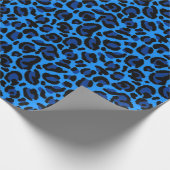 Papier Cadeau Bright Blue Leopard Print Cheetah Spots (Coin)