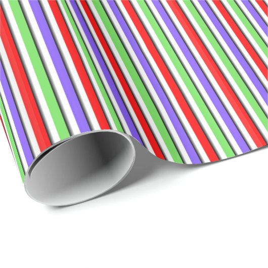 Papier Cadeau Bright Candy Stripe (Coin rond)