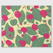 Papier Cadeau Bright color summer pattern with cherries. Illustr (Plat)