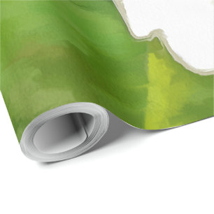 Papier Cadeau Bright Colorful Jardin blanc pâle marguerites v5