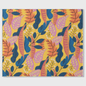 Papier Cadeau Bright colorful pattern with tropical leaves, ber (Plat)