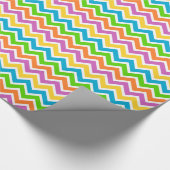 Papier Cadeau Bright Colorful Rainbow Chevron Pattern (Coin)