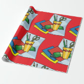 Papier Cadeau Bright Craft Supplies Colorful Art Tools (Déroulé)