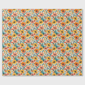 Papier Cadeau Bright Floral Wrapping Paper (Plat)