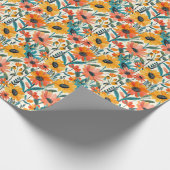 Papier Cadeau Bright Floral Wrapping Paper (Coin)
