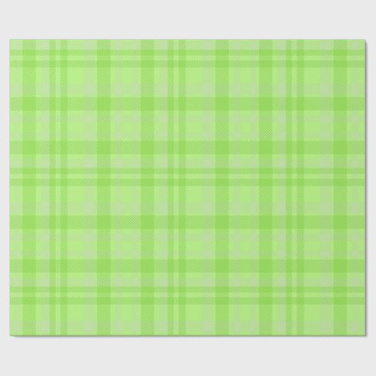 Papier Cadeau Bright Green Fun & Bold Tartan Plaid Pattern (Plat)