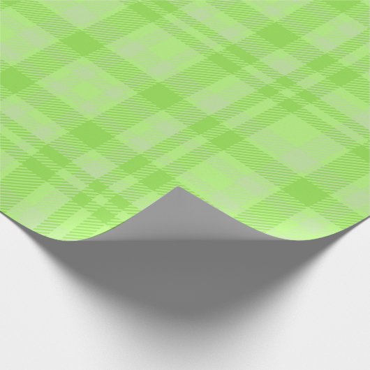 Papier Cadeau Bright Green Fun & Bold Tartan Plaid Pattern (Coin)