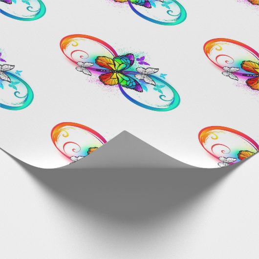Papier Cadeau Bright infinity with rainbow butterfly (Coin)