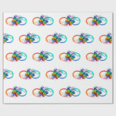 Papier Cadeau Bright infinity with rainbow butterfly (Plat)
