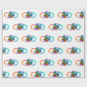Papier Cadeau Bright infinity with rainbow butterfly (Plat)