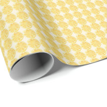 Bright Lemon Slice Repeat on White Background