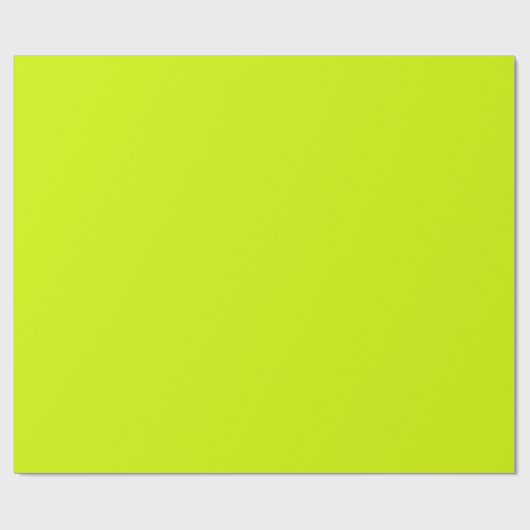 Papier Cadeau Bright Neon Jaune Vert Chartreuse Couleur Solide (Plat)