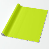 Papier Cadeau Bright Neon Jaune Vert Chartreuse Couleur Solide (Déroulé)