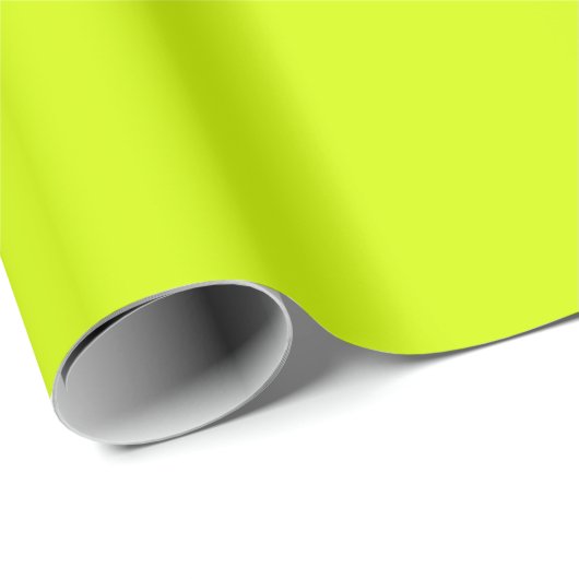Papier Cadeau Bright Neon Jaune Vert Chartreuse Couleur Solide (Coin rond)