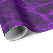 Papier Cadeau Bright Neon Purple Flaming Water (Coin rond)